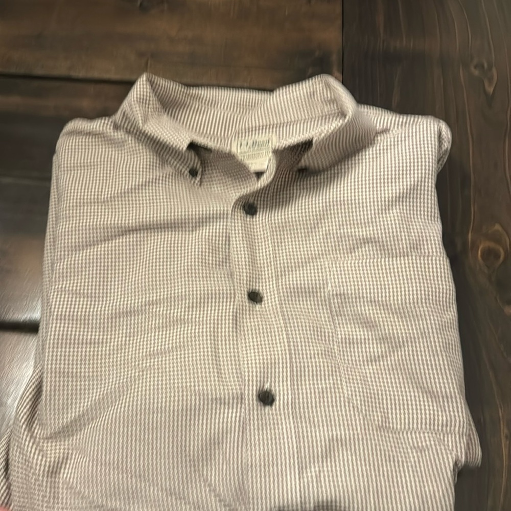 LL Bean XXL 100% cotton button up shirt worn 1 time